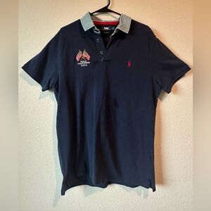 Polo Ralph Lauren USA Dry Goods Shirt Size XL Flag Men Eagle CP-93 Denim Collar